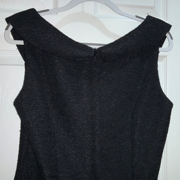 Collection Dressbarn Black Ruched Cross Over Dress Size 14 shawl collar - Picture 7 of 9